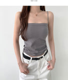 [With Cup] Four Seasons Square Neck String Sleeveless