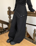 Maon Eyelet Scarf Layered Cotton Pants