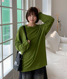 [unisex] Topbert Color Linen Over Long Sleeve Tee - Linen 60