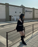 Kyuhi Frill Tiered Mini Skirt