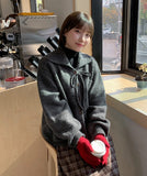 Hibata Cable Ribbon Collar Knit Cardigan