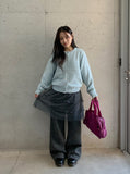 Kidu Wool Brushed Layered Skirt Pants