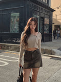 Hari unbalanced crop knit