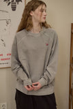 Cat Stitch Raglan Pigment Sweatshirt