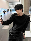 Kuntel Waffle Shoulder Zip-Up T-Shirt