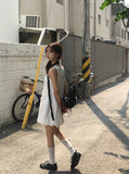 Soi Nylon Balloon Sleeveless Mini One Piece