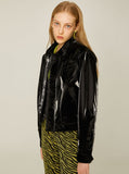 Glossy Leather Jacket