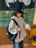 Nameko corduroy over hood shirt