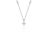 Essence Silver (W) Moissanite Flower Dainty Necklace