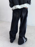 Liu Washed Maxi Black Jeans
