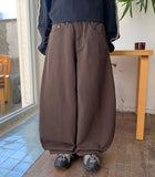 [unisex] Menconi Brown Balloon Wide Cotton Pants