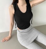 Layered Skirt Leggings Bootcut Banding Pants