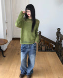 Ponce Punching Loose Fit Long Sleeve Long Knit