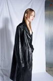 Leather Single Long Coat