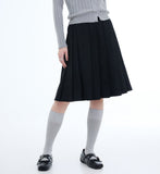 Ruched mid-length skirt