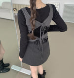Dot Ribbon String Layered Unique Sleeveless