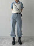 [Short sleeve ver.] Lucky denim loose fit shirt