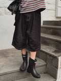Riddle Stitch Bermuda Denim Pants
