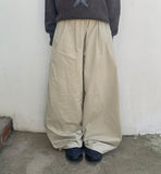 Pyotun Pintuck Banding Cotton Wide Pants