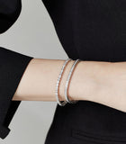 Essence Silver Square Channel Tennis Bracelet
