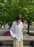Ontone Summer Linen Hood Cardigan