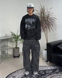 Tones Washed Multi Cargo Denim Pants