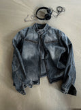 Generic Patch Cut China Neck Washing Denim Jacket