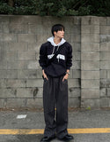Ribbed Brushed Pintuck Training Pants
