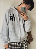 NY Applique Crop Hood Zip-Up