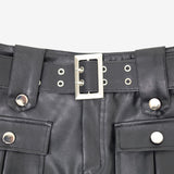 Sento Leather Belt Pocket Skirt