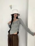 [SET] Throw Shirring Sleeveless Long Sleeve Cardigan Set