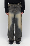 DART BRUSH WIDE DENIM PANTS