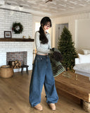 [U-BASIC] If Brushed Slim U-neck Long Sleeve