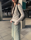Nez Off-Shoulder Ribbon T-shirt