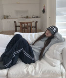 Remo fleece track wide pants