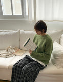 Bato Color Round Boucle Wool Knit