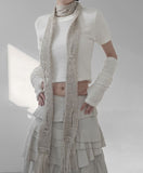 Bocashi Damage Knit Slim Long Muffler