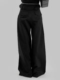 Pintuck Cotton Wide Pants