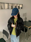 Core Pocket Two-Way Over Leather Jacket