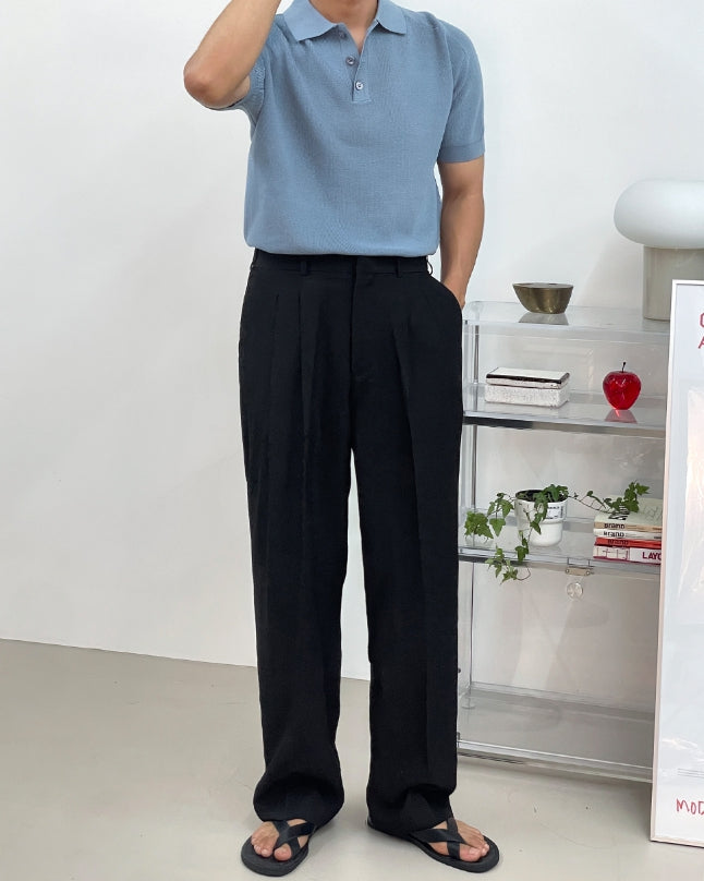 【MODERNIF】Freeden Two-Tuck Wide Slacks modernif (モダンイフ) - フリーデンツータックワイドスラックス