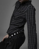 Tribe shirring check shirt