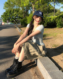 Keshi Pigment Washed Cargo Bermuda Shorts
