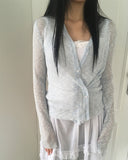 Fidget Two-Button Ribbed Cardigan