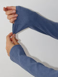 BOAT NECK SLIT LONGSLEEVE