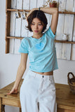 Zesty Heart Crop Short Sleeve Tee