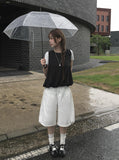 Hetty Side Pintuck Snap Bermuda Pants