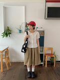 Coal Pintuck Cotton Banding Bermuda Pants