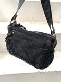 Eater Vintage Two Zipper Mini Shoulder Cross Bag