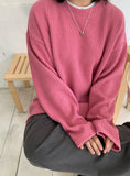 [unisex] Milonde Ribbed Round Over Knit