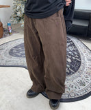 Rohen Embroidered Curved Cotton Pants